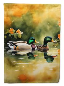Mallard House Flag Large Porch Sleeve Pole Decorative Outside Yard Banner Artwork Wall Hanging, Polyester, House Size, Multicolor