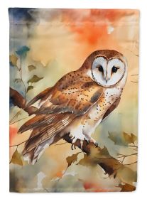 Barn Owl House Flag Large Porch Sleeve Pole Decorative Outside Yard Banner Artwork Wall Hanging, Polyester, House Size, Multicolor