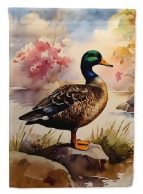 American Black Duck House Flag Large Porch Sleeve Pole Decorative Outside Yard Banner Artwork Wall Hanging, Polyester, House Size, Multicolor