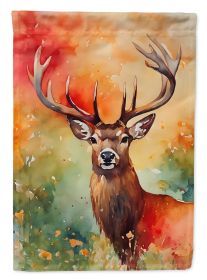 Deer Stag House Flag Large Porch Sleeve Pole Decorative Outside Yard Banner Artwork Wall Hanging, Polyester, House Size, Multicolor (Default: Default)